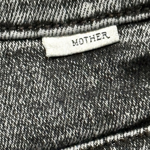 ππ MOTHER The Stunner Zip Ankle Step Fray Jeans | Train Stops Gray Womenβs Sz 25 - Picture 5 of 9